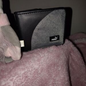 Puma Black and Gray Wallet